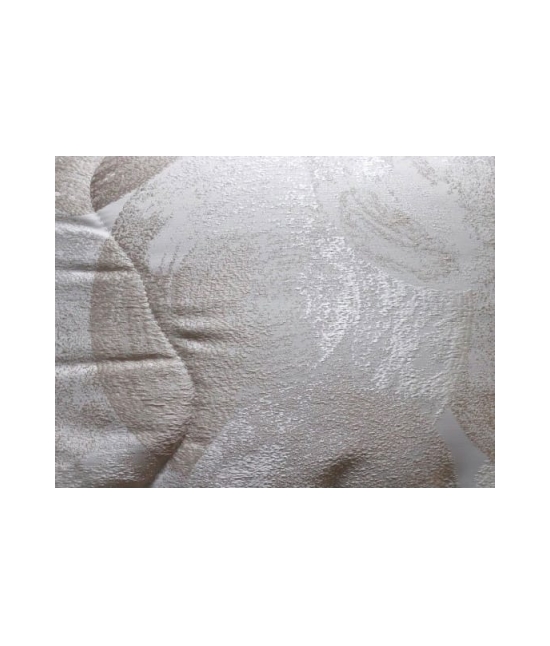 Trapunta invernale in raso jacquard con imbottitura in fibra anallergica di poliestere - noemi. : Colore - Beige, Misura - Matrimoniale, Variante - Cerchio