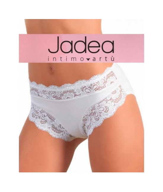 Jadea - Confezione da 6 slip donna in cotone elasticizzato con inserti in pizzo - slip 742.