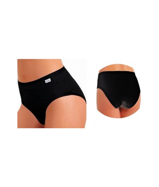Slip donna midi in cotone modal tinta unita - slip 786 : Taglia - 6, Colore - Nero