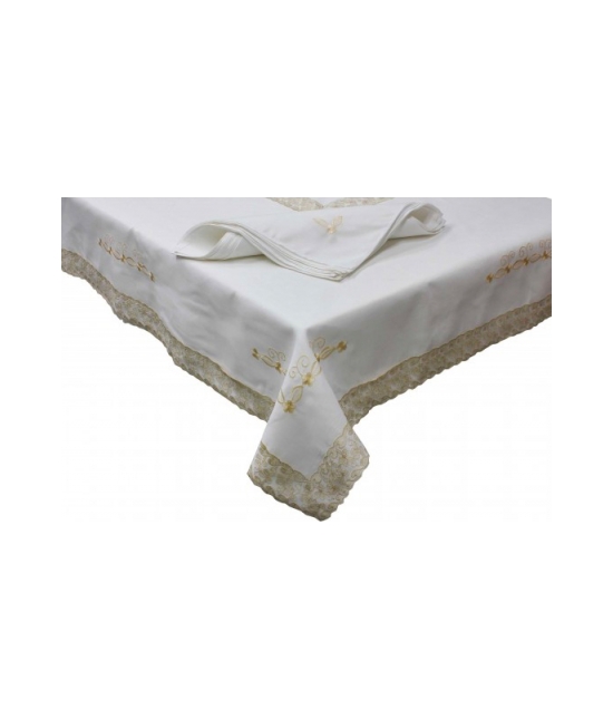 Blanco raya - Tovaglia natalizia con ricami 12, 18 o 24 posti con 12, 18 o 24 tovaglioli : zg1557r