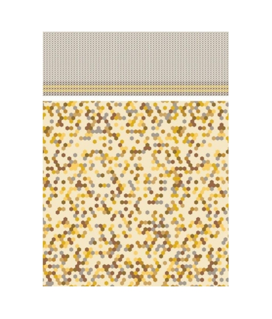 Completo lenzuola in flanella stampato composto da sopra + sotto con angoli + federa - carola : Misura - Matrimoniale, Colore - Giallo, Tessuto - Cotone