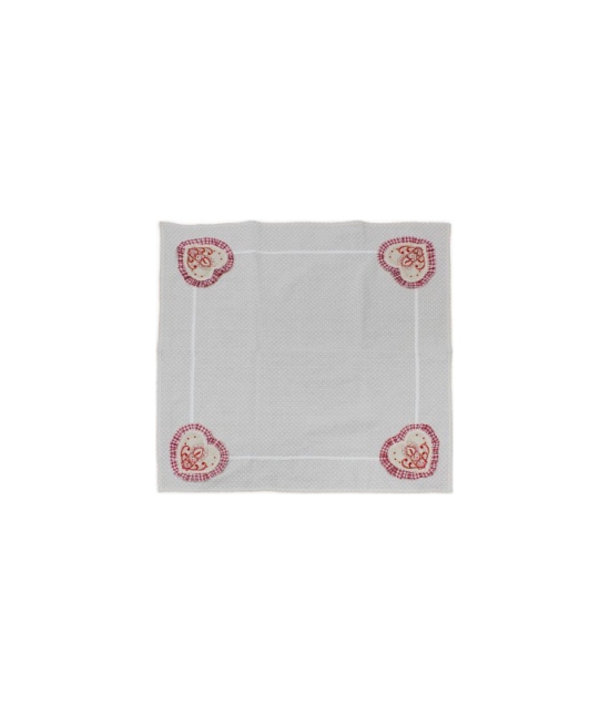 Blanco raya - Centrotavola natalizio in tela greggia con ricamo e applicazioni - sd165753.