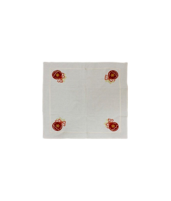 Blanco raya - Centrotavola natalizio in tela greggia con ricamo - sd175016.