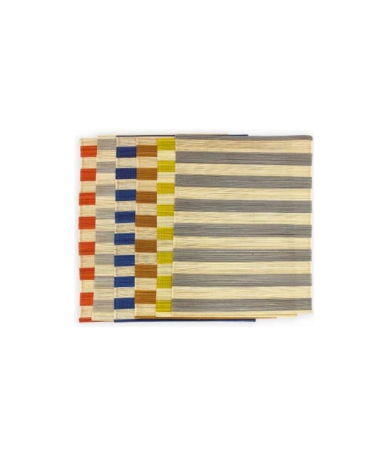 Runner in bambu' fantasia righe - do2603s : Colore - Grigio, Misura - 40x140 cm, Tessuto - Legno