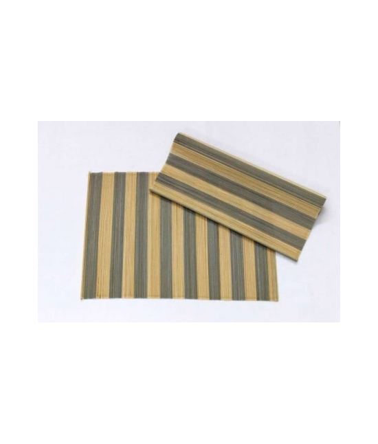 Runner in bambu' fantasia righe - do2603s : Colore - Grigio, Misura - 40x140 cm, Tessuto - Legno