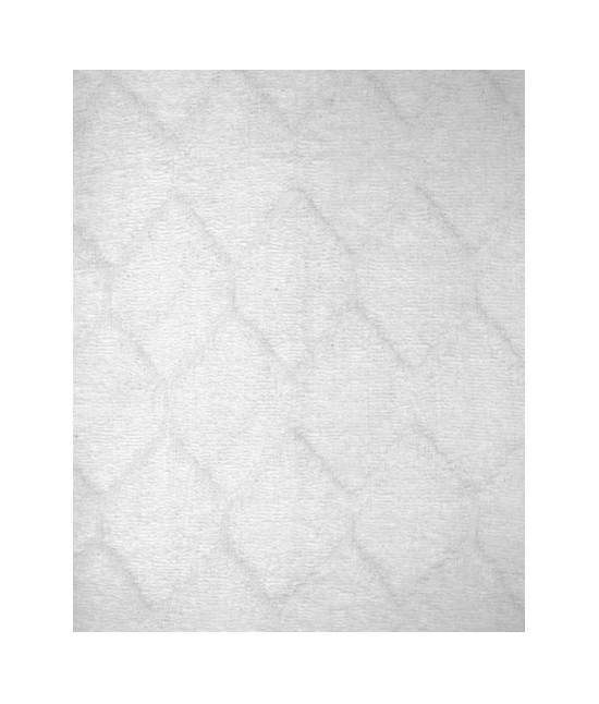 Coprimaterasso in spugna con lavorazione jacquard elasticizzata - saturno : Colore - Bianco, Misura - Matrimoniale, Tessuto - Cotone