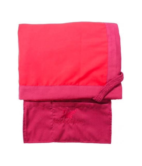 Telo mare coprisedia in microfibra tinta unita con bordo a contrasto ed elastici - 3011 : Colore - Rosa, Tessuto - Poliestere