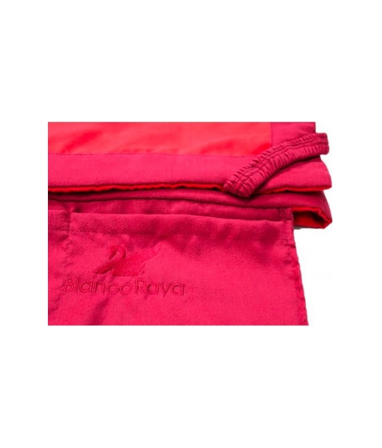 Telo mare coprisedia in microfibra tinta unita con bordo a contrasto ed elastici - 3011 : Colore - Rosso, Tessuto - Poliestere