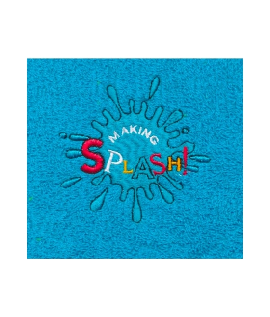 Accappatoio bambino in spugna con cappuccio e ricamo tinta unita - pakito : Taglia - 3-4 anni, Colore - Blue, Tessuto - Cotone, Variante - Splash