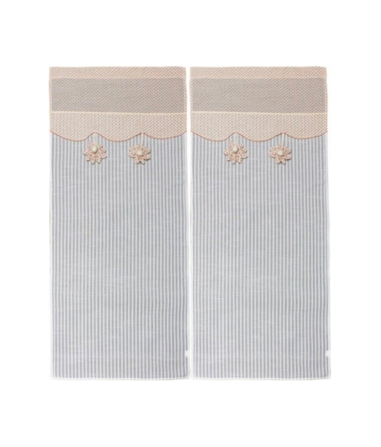 Blanco raya - Coppia di tende per interno con applicazioni - 152393.