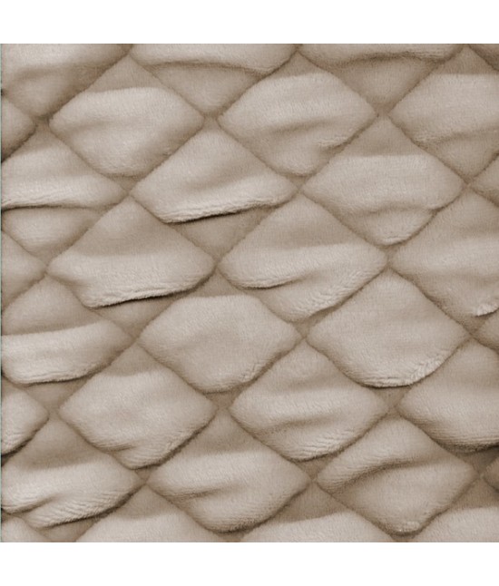 Coperta invernale double face flanella e pelliccia 100% poliestere tinta unita - 3006-17 : Colore - Beige, Misura - Singolo, Tessuto - Poliestere