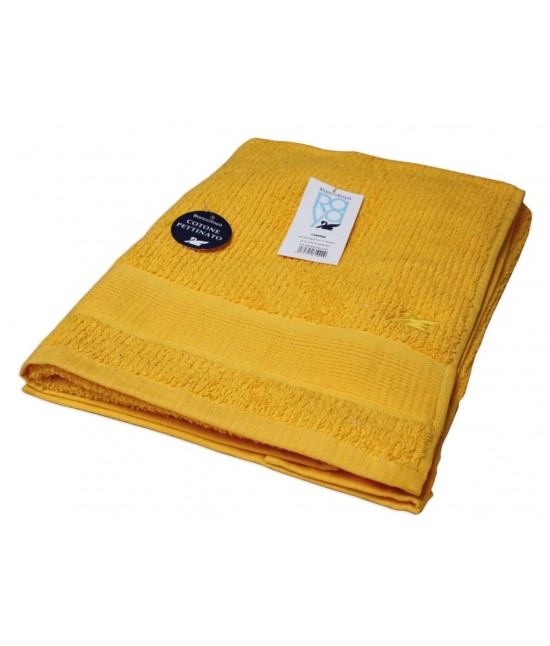Set asciugamani bagno 1+1 in cotone con cesello jacquard - 1840906. : Colore - Giallo, Tessuto - Cotone, Misura - Set asc. 1+1