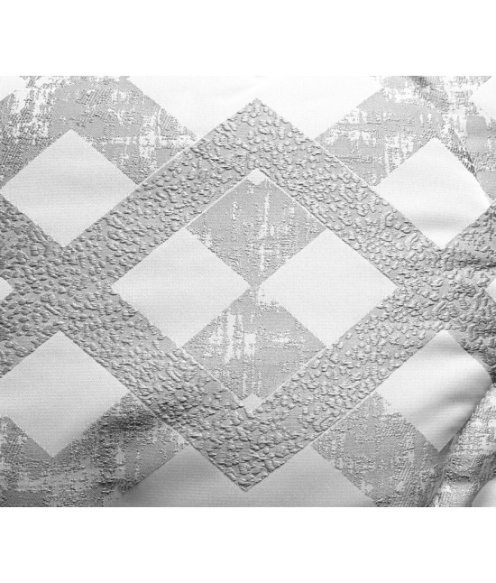 Trapunta invernale in raso jacquard con imbottitura in fibra anallergica di poliestere - noemi. : Misura - Matrimoniale, Colore - Grigio, Variante - Disegno rombo