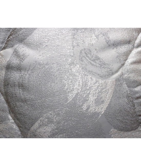 Trapunta invernale in raso jacquard con imbottitura in fibra anallergica di poliestere - noemi. : Misura - Matrimoniale, Colore - Grigio, Variante - Cerchio