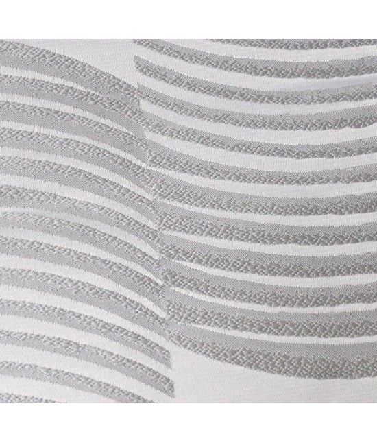 Trapunta invernale in raso jacquard con imbottitura in fibra anallergica di poliestere - noemi. : Misura - Matrimoniale, Colore - Grigio, Variante - Onde