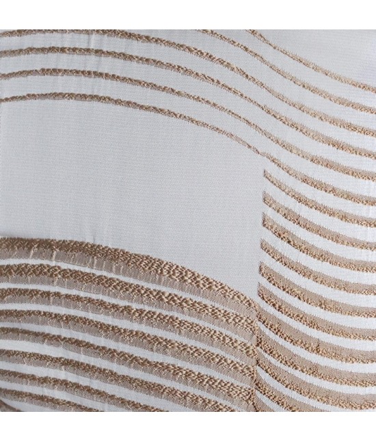 Trapunta invernale in raso jacquard con imbottitura in fibra anallergica di poliestere - noemi. : Misura - Matrimoniale, Colore - Tortora, Variante - Onde