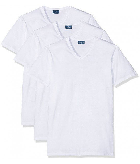 Confezione 3 t-shirt uomo scollo a v mezza manica in puro cotone pettinato - corpo 512. : Colore - Bianco, Taglia - 7