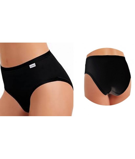 Slip donna midi in cotone modal tinta unita - slip 786 : Taglia - 5, Colore - Nero