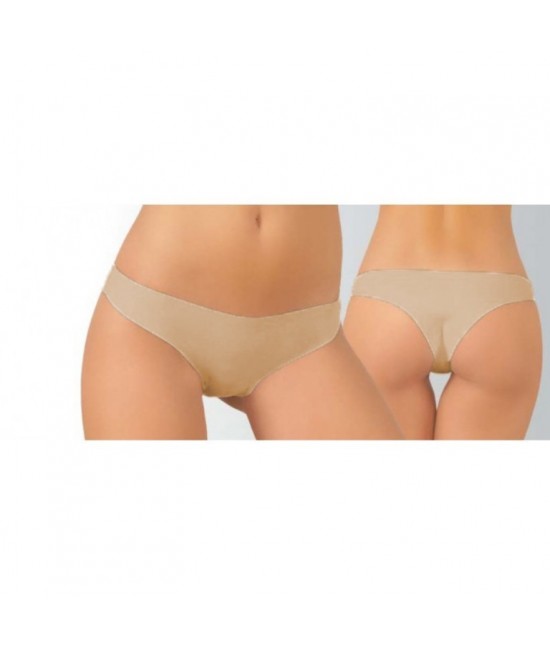 Slip brasiliana donna in cotone elasticizzato taglio laser effetto invisibile - 8001. : Colore - Rosa, Taglia - 5