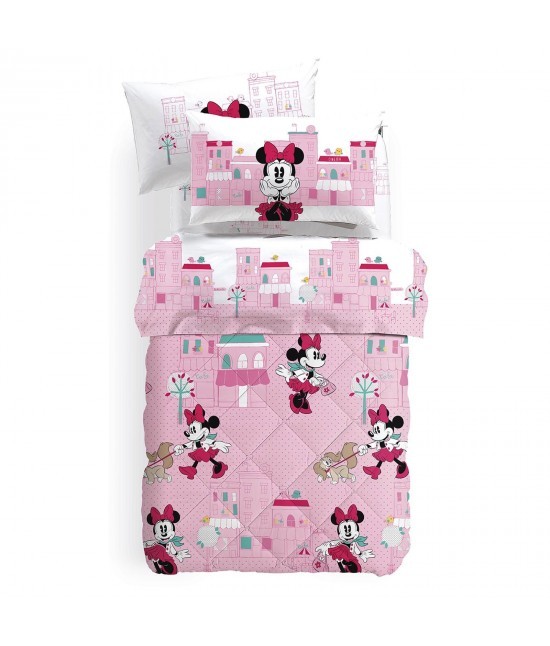 Caleffi - Trapunta invernale stampata in 100% cotone con imbottitura anallergica : minnie city.