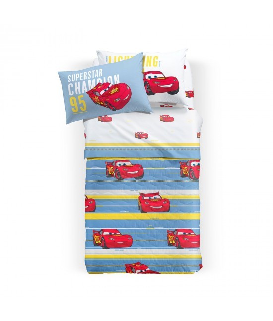 Caleffi - Trapunta invernale stampata in 100% cotone con imbottitura anallergica : cars sport.
