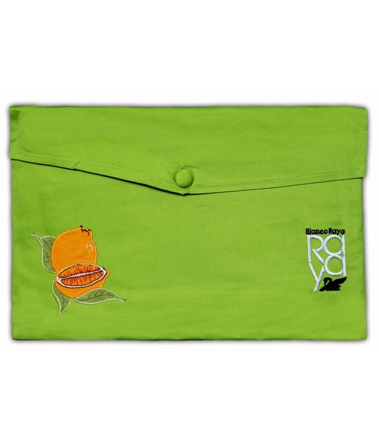 Runner tavola con bordo applicato - 1033. : Colore prodotto - Verde, Tessuto - Cotone, Variante - Arancia, Misura - 40x140 cm