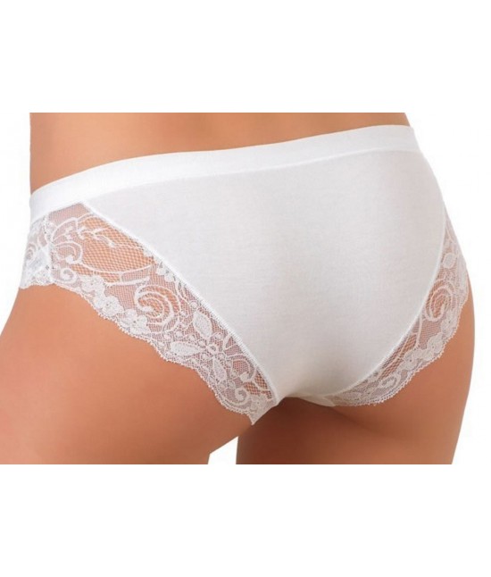 Confezione da 6 slip donna vita bassa in cotone modal con inserti in pizzo - slip 520.
