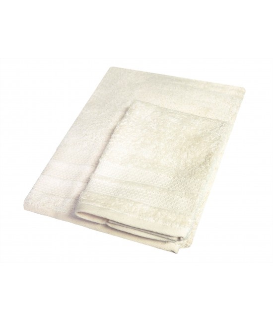 Gabel - Set asciugamani bagno 1+1 in spugna di cotone con cesello jacquard - dedra.