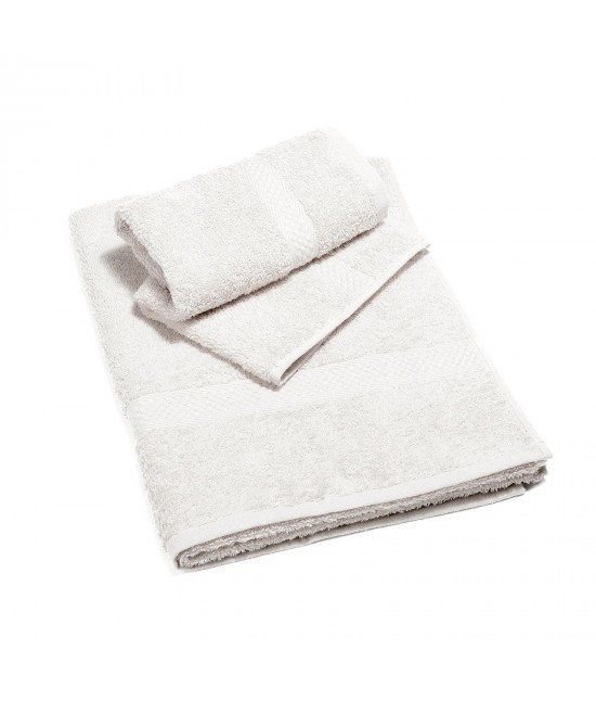 Caleffi - Set asciugamani bagno 3+3 in spugna di cotone con cesello jacquard- minorca.