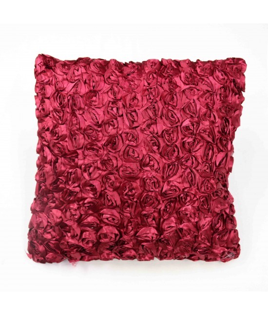 Elite - Coppia di federe per cuscini arredo in taffeta' decorate con motivo a rose - ax519.