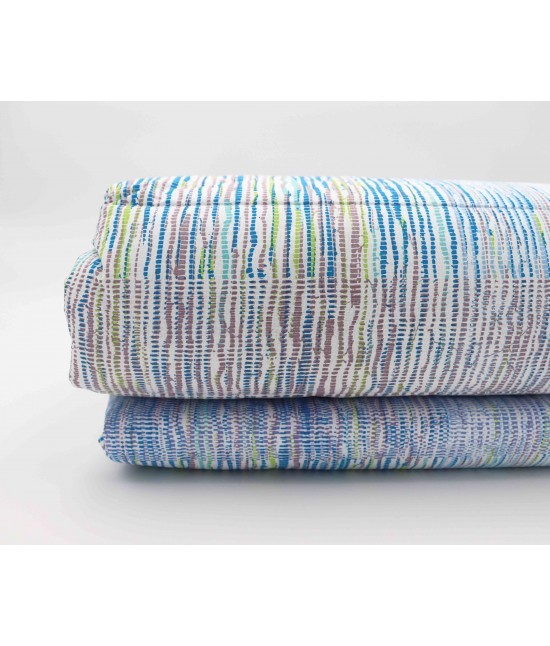 Gabel - Trapuntino primaverile stampato con motivo riga multicolor irregolare in fibra anallergica: discover
