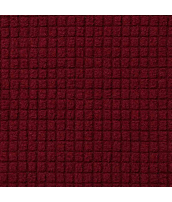 Coppia coprisedia universale con schienale in tessuto elasticizzato lavorato tinta unita - classic. : Colore prodotto - Bordeaux, Tessuto - Poliestere