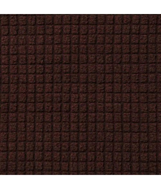 Coppia coprisedia universale con schienale in tessuto elasticizzato lavorato tinta unita - classic. : Tessuto - Poliestere, Colore prodotto - Marrone