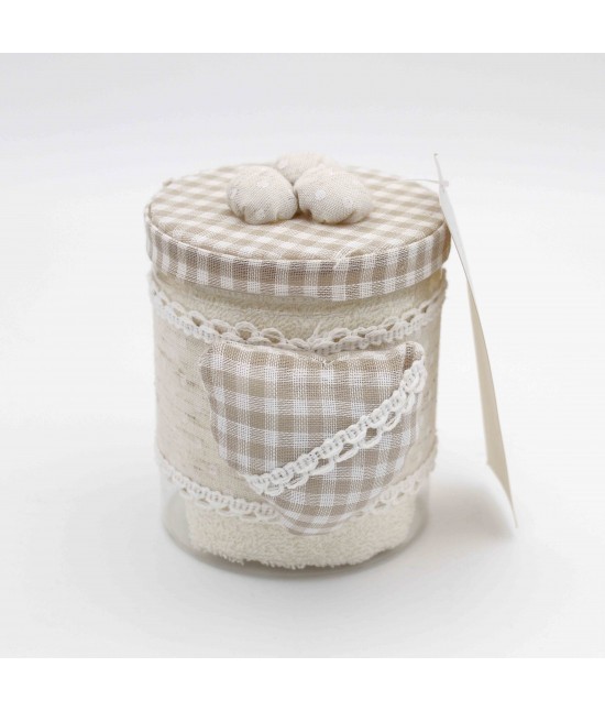 Blanco raya - Set 4 lavette confezionate in barattolo - lavette box9 - mis. 30x30 cm