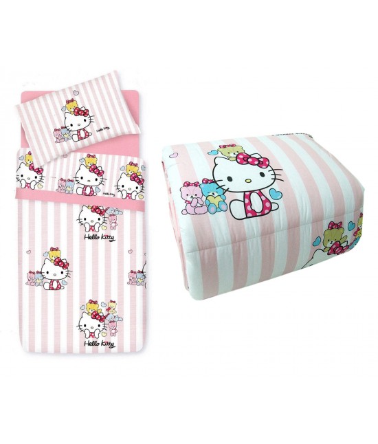 Trapunta invernale stampata - little friends : Misura - Singolo, Colore prodotto - Rosa