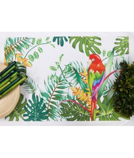 Blanco raya - Tovagliette americana stampata fantasia tropical, set da 6 pezzi: kxst-7176