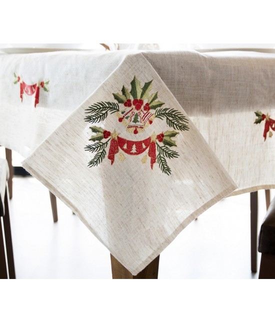 Blanco raya - Centro natalizio ricamato : wh-p066