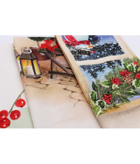 Strofinacci da cucina stampati in 100% cotone. set 6 pezzi: tiffany