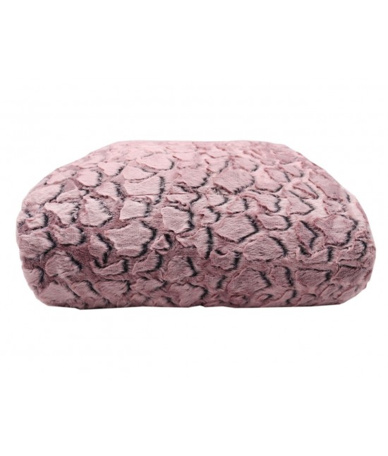 Trapunta invernale stampata pettinata con coral tinta unita : q-3 var. matr : Misura - Matrimoniale, Colore prodotto - Rosa, Tessuto - Poliestere