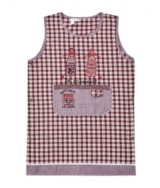 Blanco raya - Grembiule casacca da cucina con ricami ed applicazioni motivo laiterie': mindy dis6