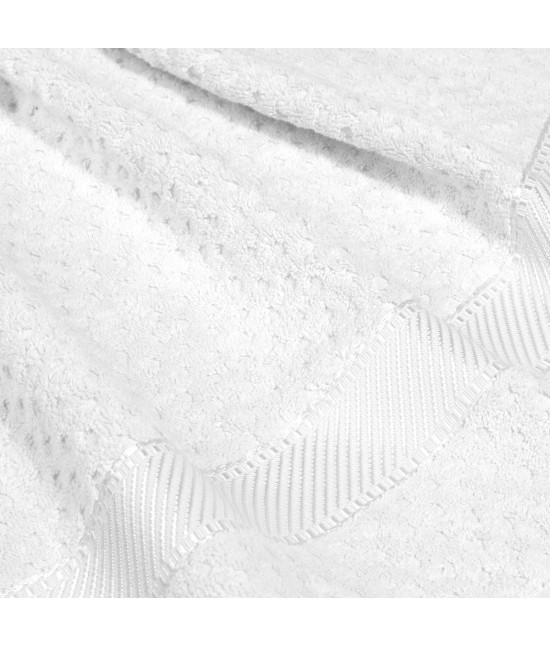 Asciugamano viso in 100% spugna di cotone 450 gr/mq - sirena. : Colore prodotto - Bianco