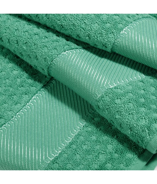 Asciugamano viso in 100% spugna di cotone 450 gr/mq - sirena. : Colore prodotto - Verde scuro