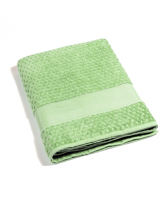 Asciugamano viso in 100% spugna di cotone 450 gr/mq - sirena. : Colore prodotto - Verde mela