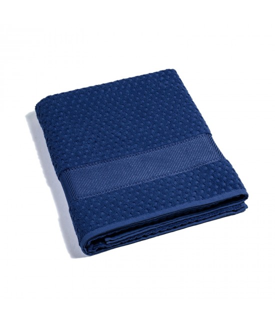 Asciugamano viso in 100% spugna di cotone 450 gr/mq - sirena. : Colore prodotto - Blu notte