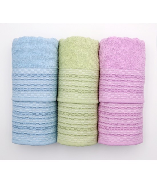 HERMET - Asciugamani bagno 3+3 in spugna di cotone idrofilo: sara 1