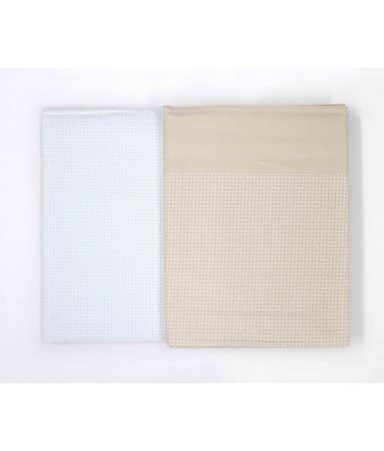Gabel - Completo lenzuola special edition in 100% cotone stampato composto da sopra + sotto con angoli + federa - summit.