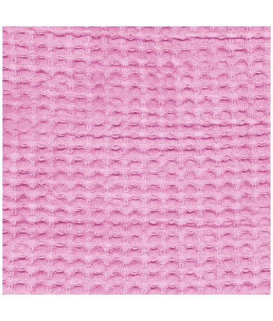 Accappatoio nido d'ape in puro cotone con cappuccio e cintura tinta unita - ape : Colore prodotto - Rosa, Taglia - L