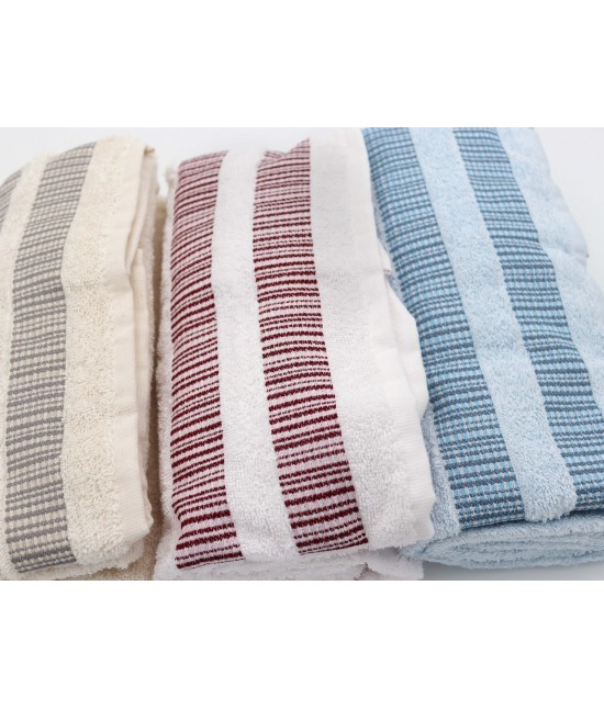 Asciugamani bagno set 3+3 viso e ospite in puro cotone idrofilo colori assortiti: essenziale. : Misura - Set asc 3+3