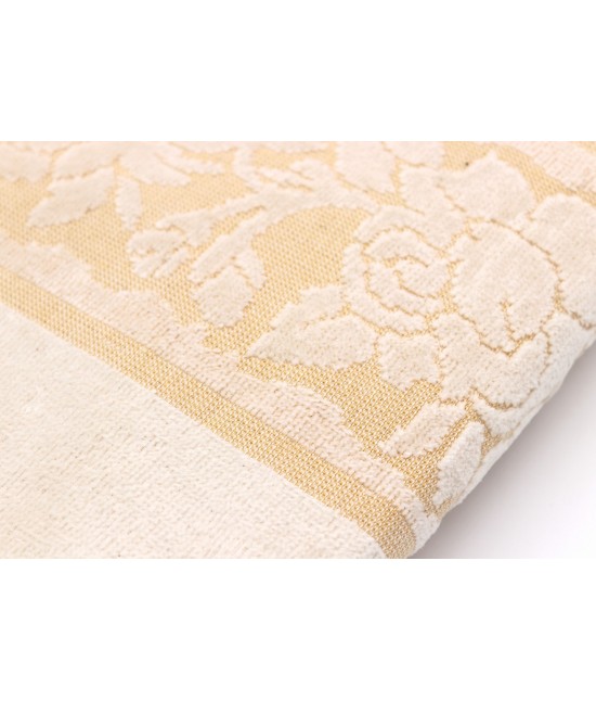 Telo bagno in cotone velour lavorazione jacquard: 3201. : Misura - 100x150 cm, Tessuto - Cotone, Colore prodotto - Ecru'