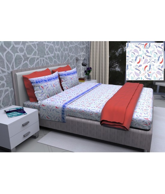 Completo lenzuola composto da sopra + sotto con angoli + federa - life 1 : Misura - Matrimoniale, Colore prodotto - Blue, Tessuto - Cotone